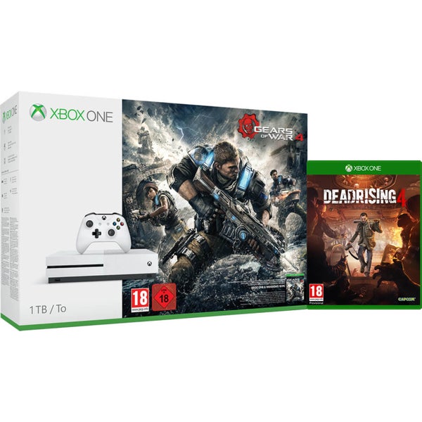 Xbox One S 1TB Console - Includes Gears of War 4 and Dead Rising 4