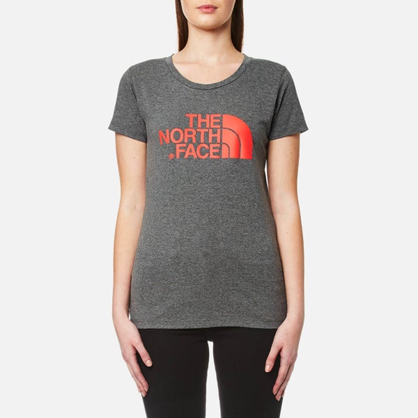 The North Face Women's Easy T-Shirt - Medium Grey/Cayenne Red