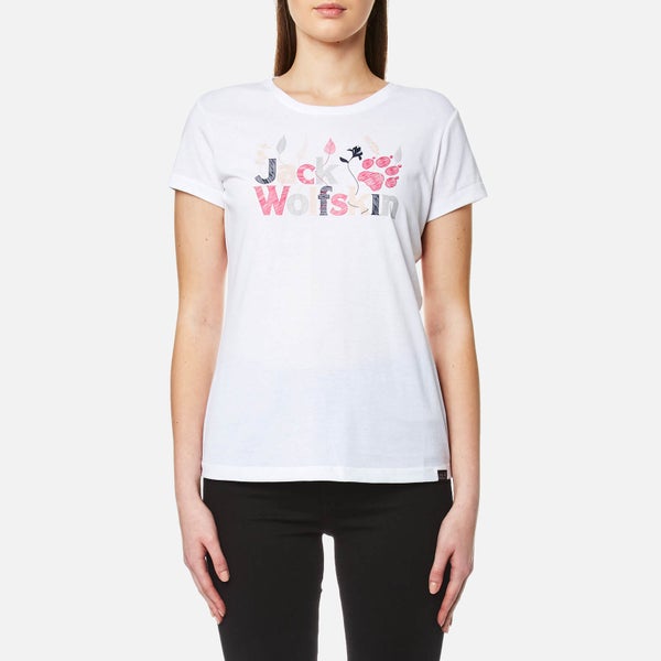 Jack Wolfskin Women's Brand Logo T-Shirt - White Rush