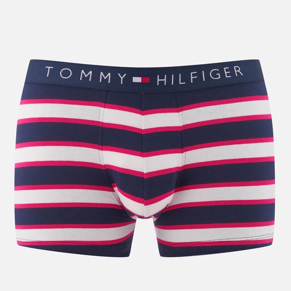 Tommy Hilfiger Men's Stripe Trunk Boxers - Raspberry