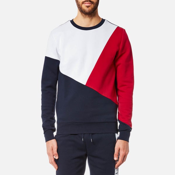 Tommy Hilfiger Men's Crew Neck Block Colour Sweater - Navy Blazer