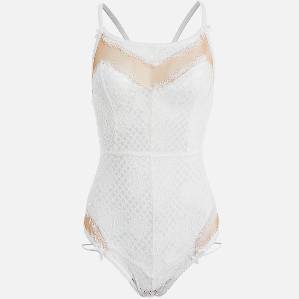 For Love & Lemons Women's Daffodil Lace Body Suit - White