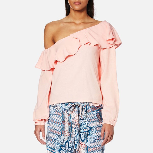 MINKPINK Women's On the Sly One Shoulder Top - Blush