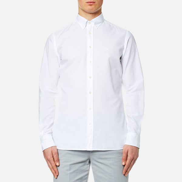 Hackett London Men's Garment Dyed Oxford Shirt - Optic White