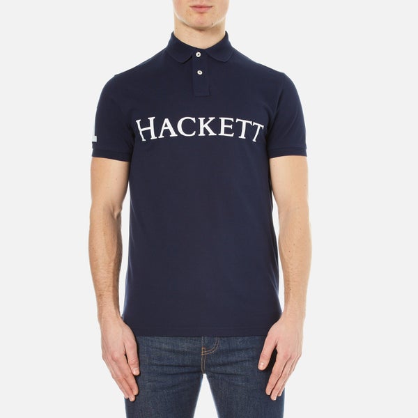 Hackett London Men's Chest Logo Polo Shirt - Navy
