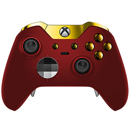 Custom Controllers Xbox One Elite Controller - Red Velvet & Gold