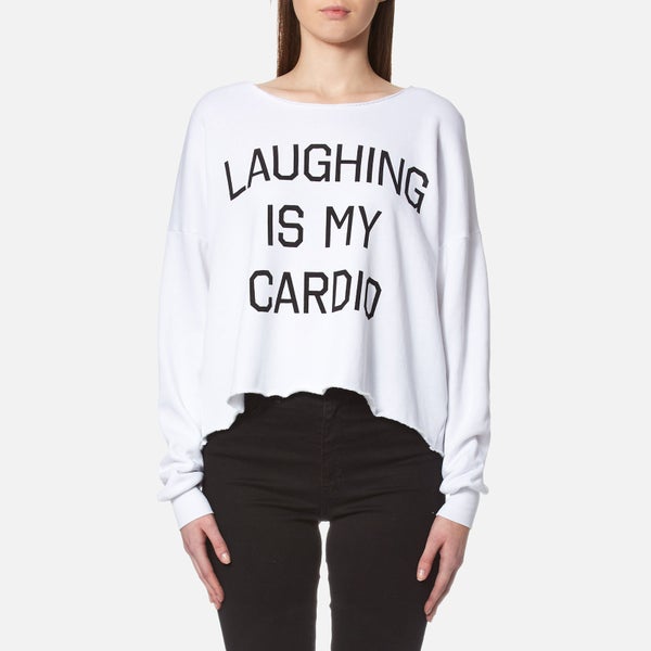 Wildfox Women's Laughing is My Cardio Sweatshirt - Clean White