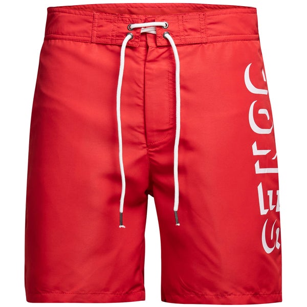 Jack & Jones Men's Classic Board Shorts - Racing Red