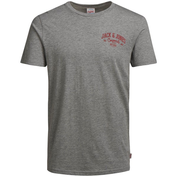 Jack & Jones Originals Men's Howdy T-Shirt - Light Grey Marl