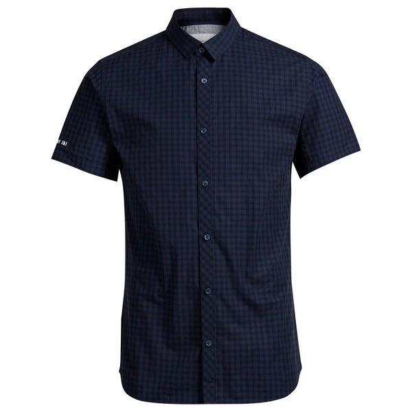 Jack & Jones Core Men's Day Check Short Sleeve Shirt - Navy
