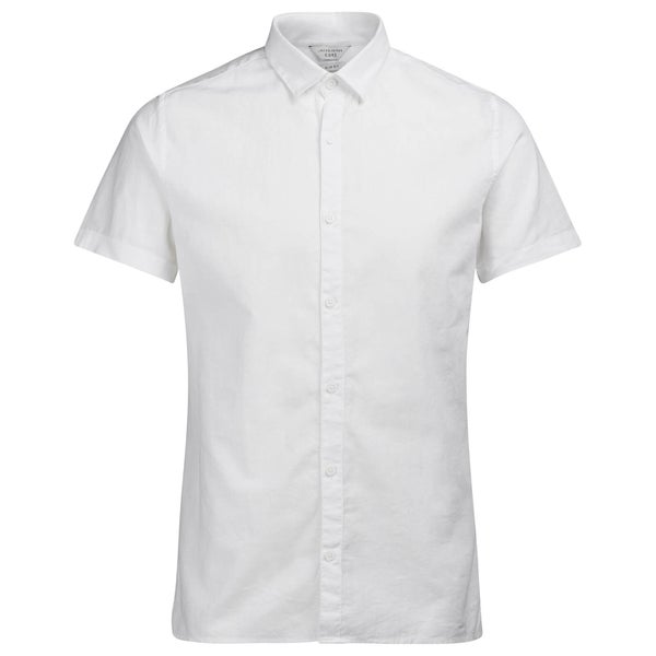 Jack & Jones Core Men's Phlake Short Sleeve Shirt - White
