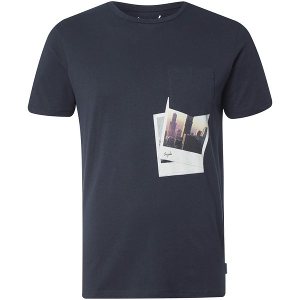 T-Shirt Homme Originals Check Jack & Jones - Bleu Marine