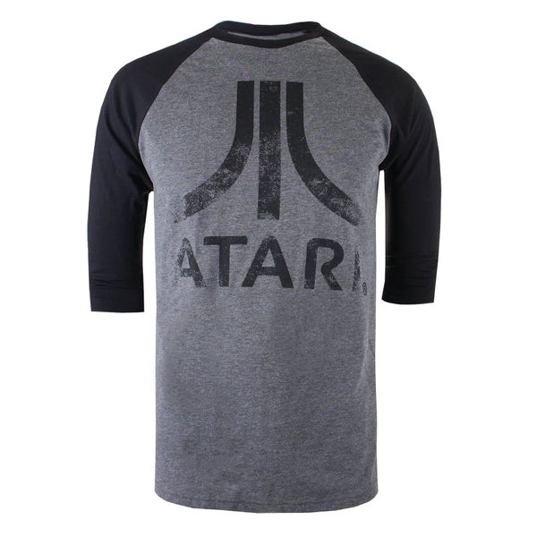 Atari Men's Logo Long Sleeve T-Shirt - Grey/Black