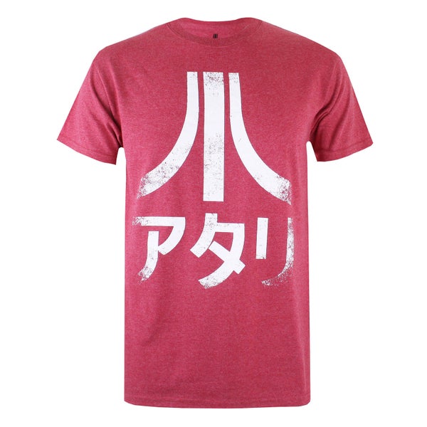 Atari Japanese Logo Heren T-Shirt - Heather Cardinal