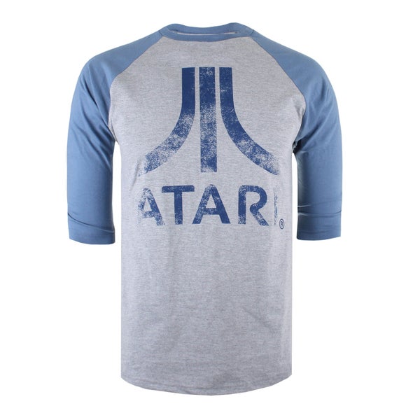 Atari Men's Logo Long Sleeve T-Shirt - Grey/Blue