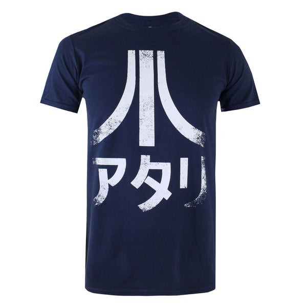 T-Shirt pour Homme Logo Japonais Atari - Bleu Marine