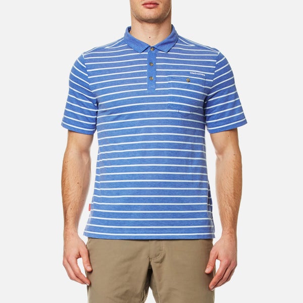 Craghoppers Men's NosiLife Gilles Short Sleeve Polo Shirt - Deep Blue Combo