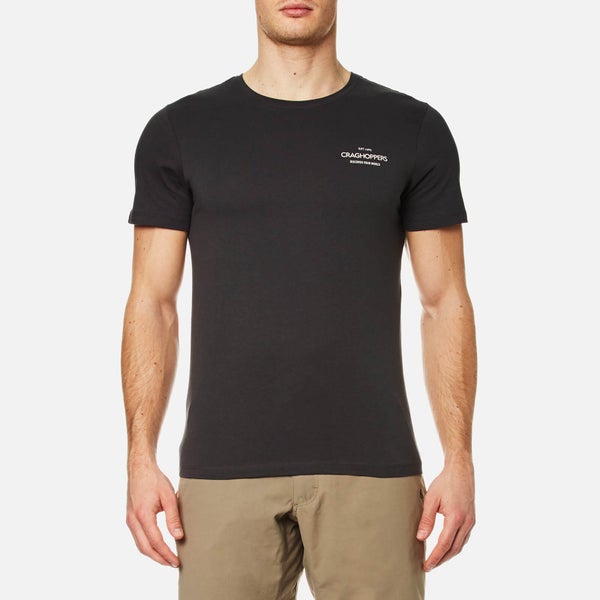 Craghoppers Men's Eastlake Small Logo Short Sleeve T-Shirt - Black Pepper