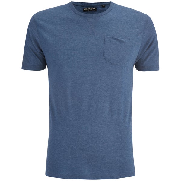 Brave Soul Men's Arkham Pocket T-Shirt - Vintage Blue Marl