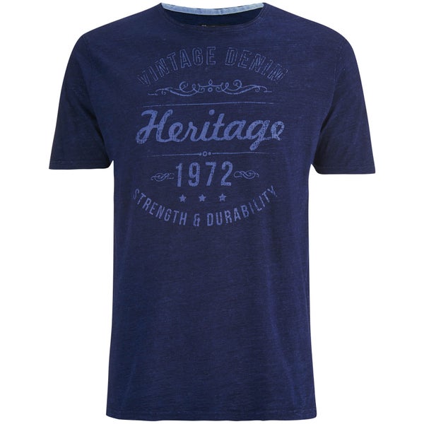 Brave Soul Men's Durable Print T-Shirt - Indigo