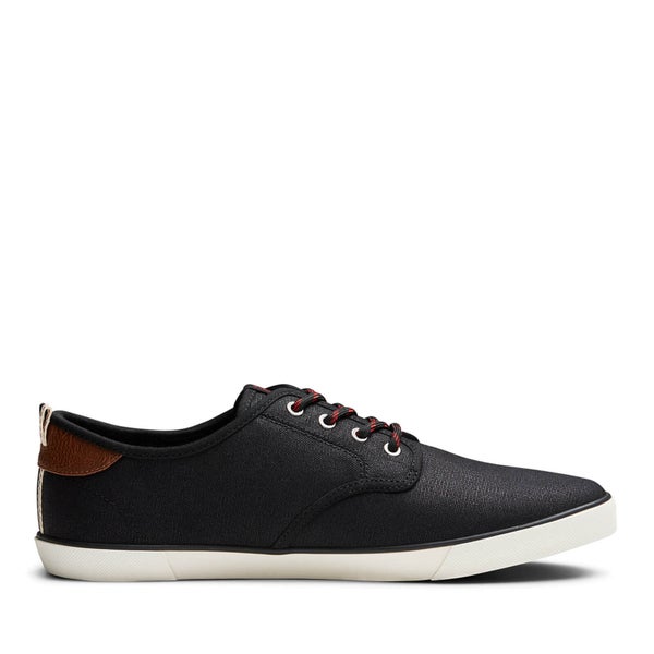 Jack & Jones Men's Tack Waxed Canvas Trainers - Anthracite