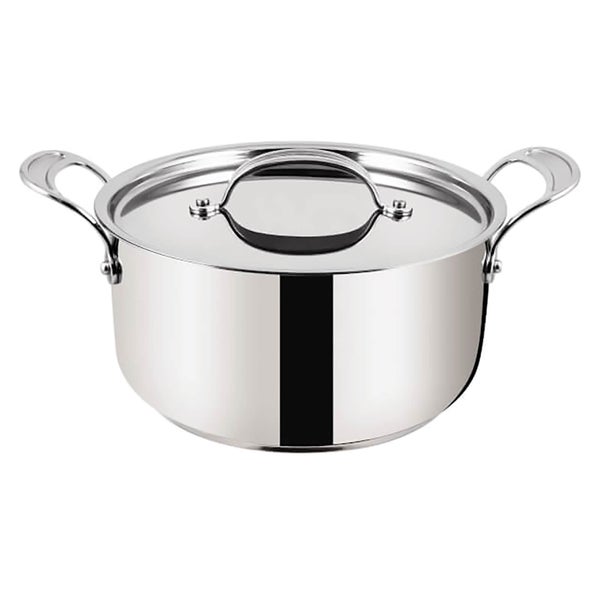 Jamie Oliver by Tefal H8044644 24cm Stainless Steel Non-Stick Stewpot With Lid - 24cm