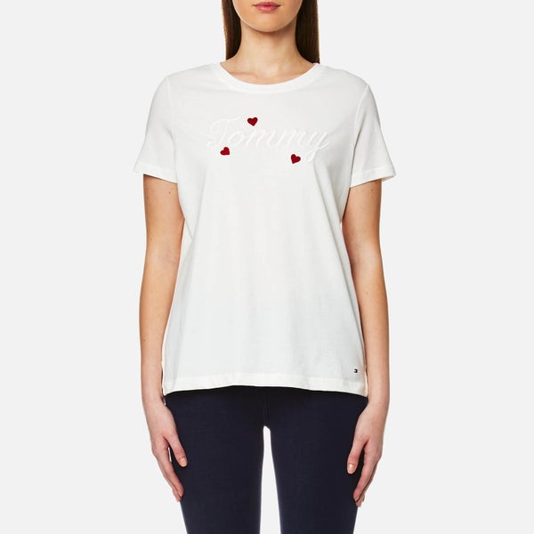 Tommy Hilfiger Women's Tommy Heart T-Shirt - Snow White