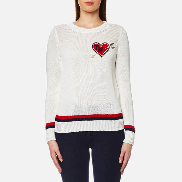 Tommy Hilfiger Women's Estro Tipping Sweatshirt - Snow White