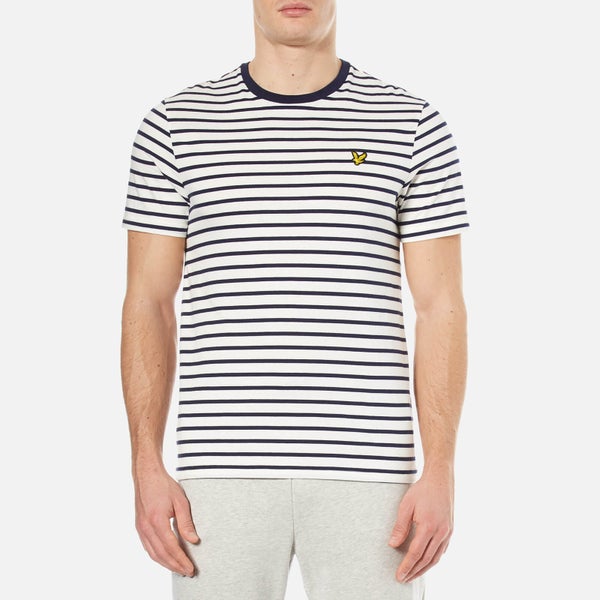 Lyle & Scott Men's Breton Stripe T-Shirt - Off White