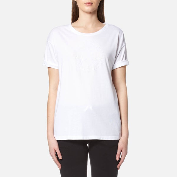 Converse Women's Elevated Chuck Patch Easy Crew T-Shirt - White