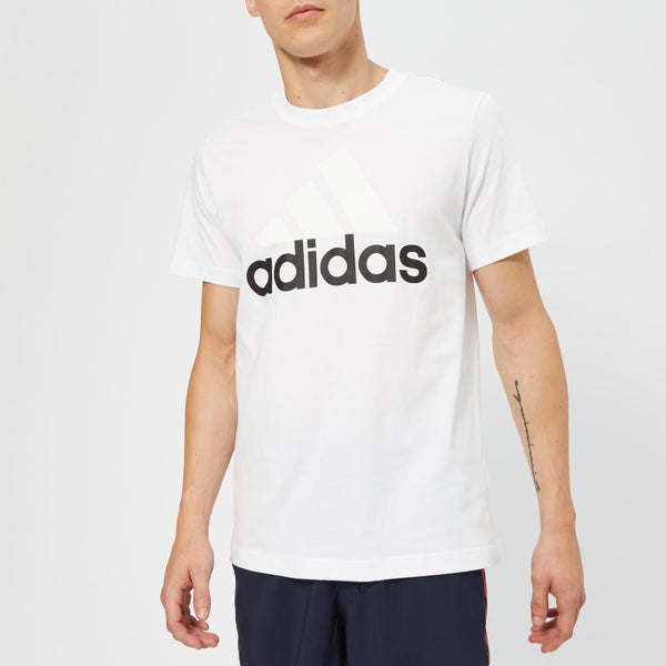 T-Shirt Essential Big Logo pour Homme adidas -Blanc