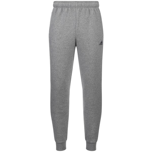 adidas Men's Essential Logo Cuffed Fleece Sweatpants - Grey