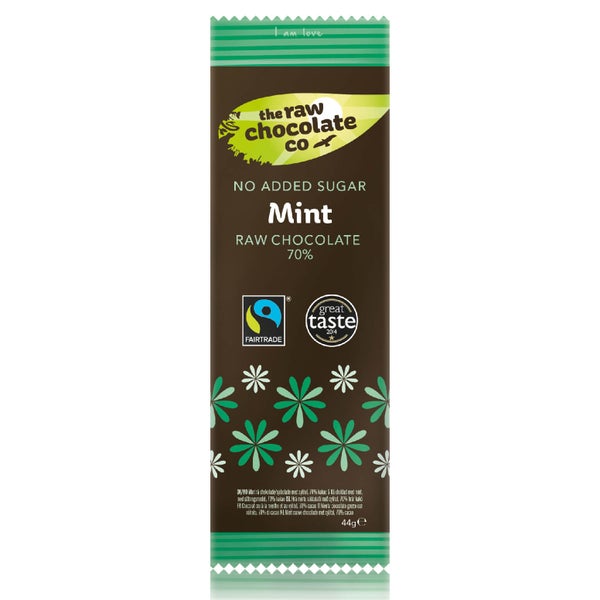 The Raw Chocolate Company Sugar Free Mint with Xylitol Bar