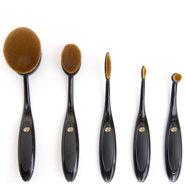 Rio Essential kit pennelli ovali professionali in microfibre per il make-up