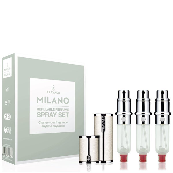 Travalo Milano HD Elegance set di flaconi con nebulizzatore per profumo - bianco (5 ml)
