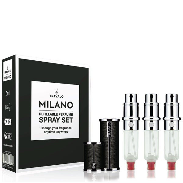 Travalo Milano HD Elegance set di flaconi con nebulizzatore per profumo - nero (5 ml)