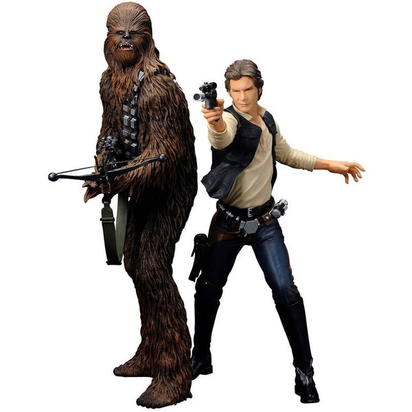 Pack de deux statuettes Han Solo & Chewbacca Star Wars ARTFX+