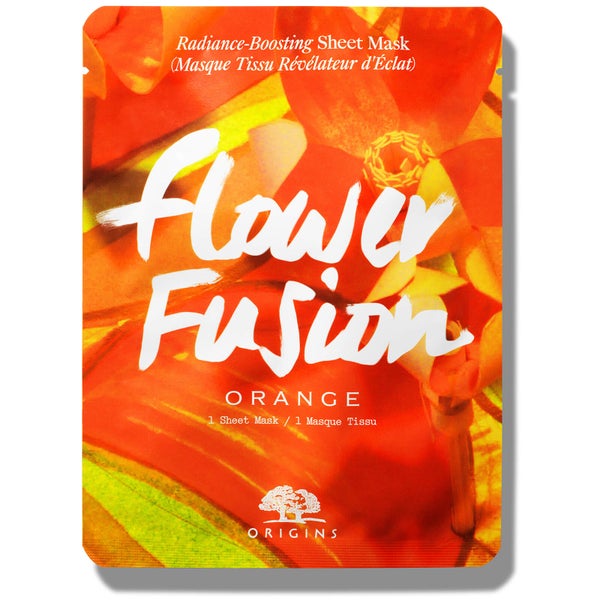 Mascarilla hidratante de tela Flower Fusion™ de Origins - Flor de naranja