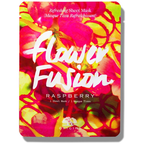 Mascarilla hidratante de tela Flower Fusion™ de Origins - Frambuesa