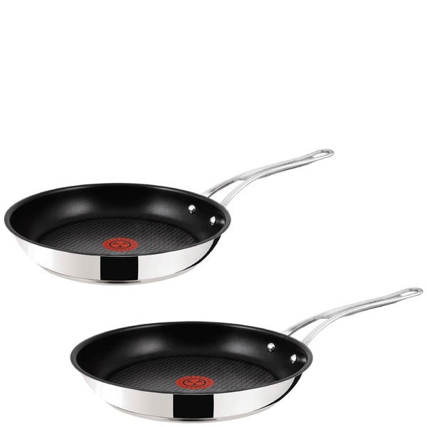 Jamie Oliver by Tefal Stainless Steel Non-Stick 2 Piece Frying Pan Set - 26/30cm