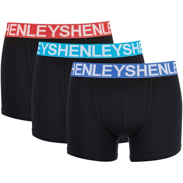 Henleys Men's 3 Pack Nevo Boxers - Black