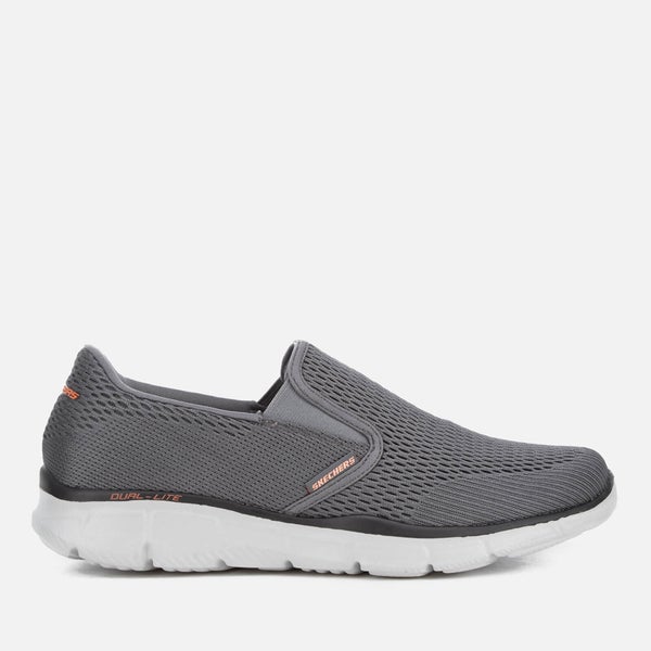 Skechers Men's Equalizer Double-Play Trainers - Charcoal/Orange