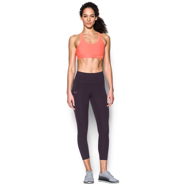 Under Armour Women's Mid Solid Sports Bra - Playful Peach