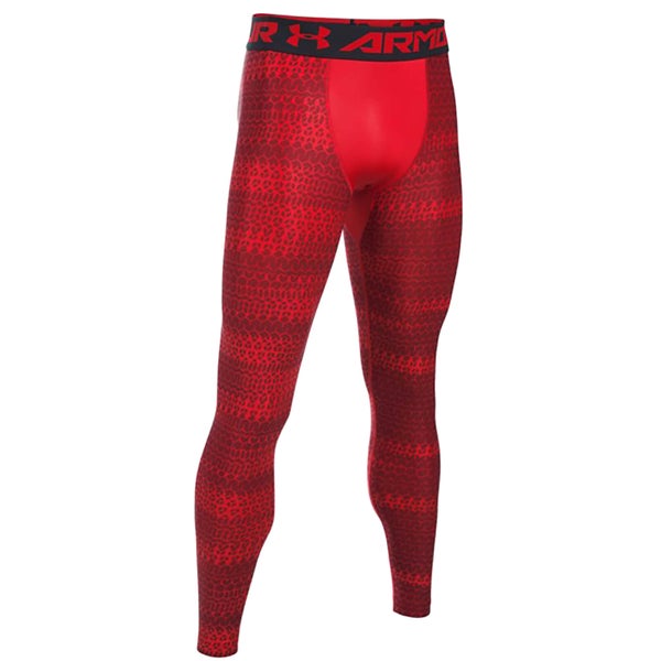 Under Armour Men's HeatGear Armour Printed Compression Tights - Red/Black