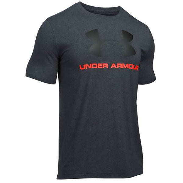 Under Armour Men's Sportstyle Logo T-Shirt - Black/Phoenix Fire