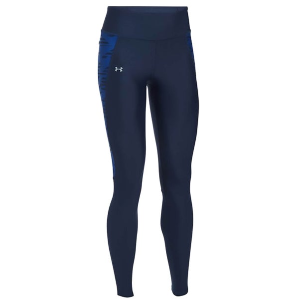 Under Armour Women's Fly By Printed Run Tights - Midnight Navy
