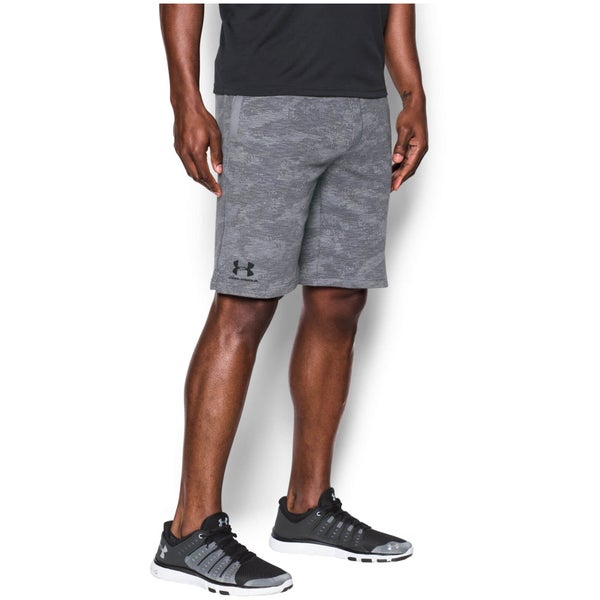Under Armour Men's Sportstyle Camo Fleece Shorts - Steel/Black