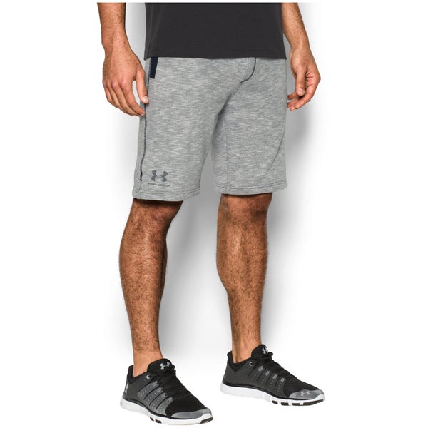 Under Armour Men's Sportstyle Camo Fleece Shorts - Black/Graphite