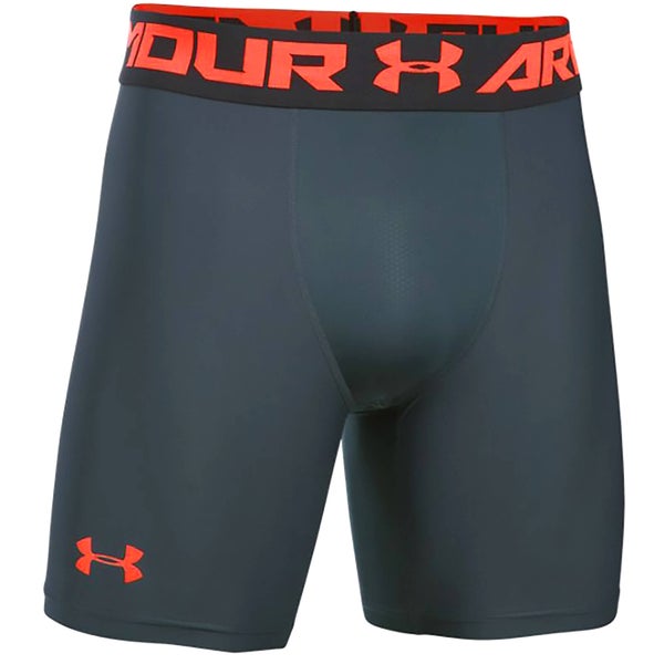 Under Armour Men's HeatGear Armour Mid Compression Shorts - Stealth Grey