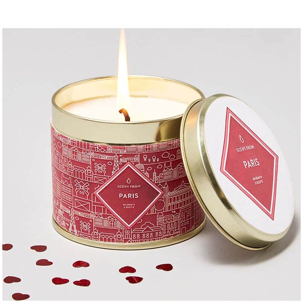 Paris Inspired Luxury Large Tin Candle - White Truffle and Cognac